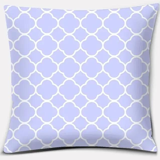 Purple Pattern Pillow Home Office Decoration Bedroom Sofa Car Cushion Cover