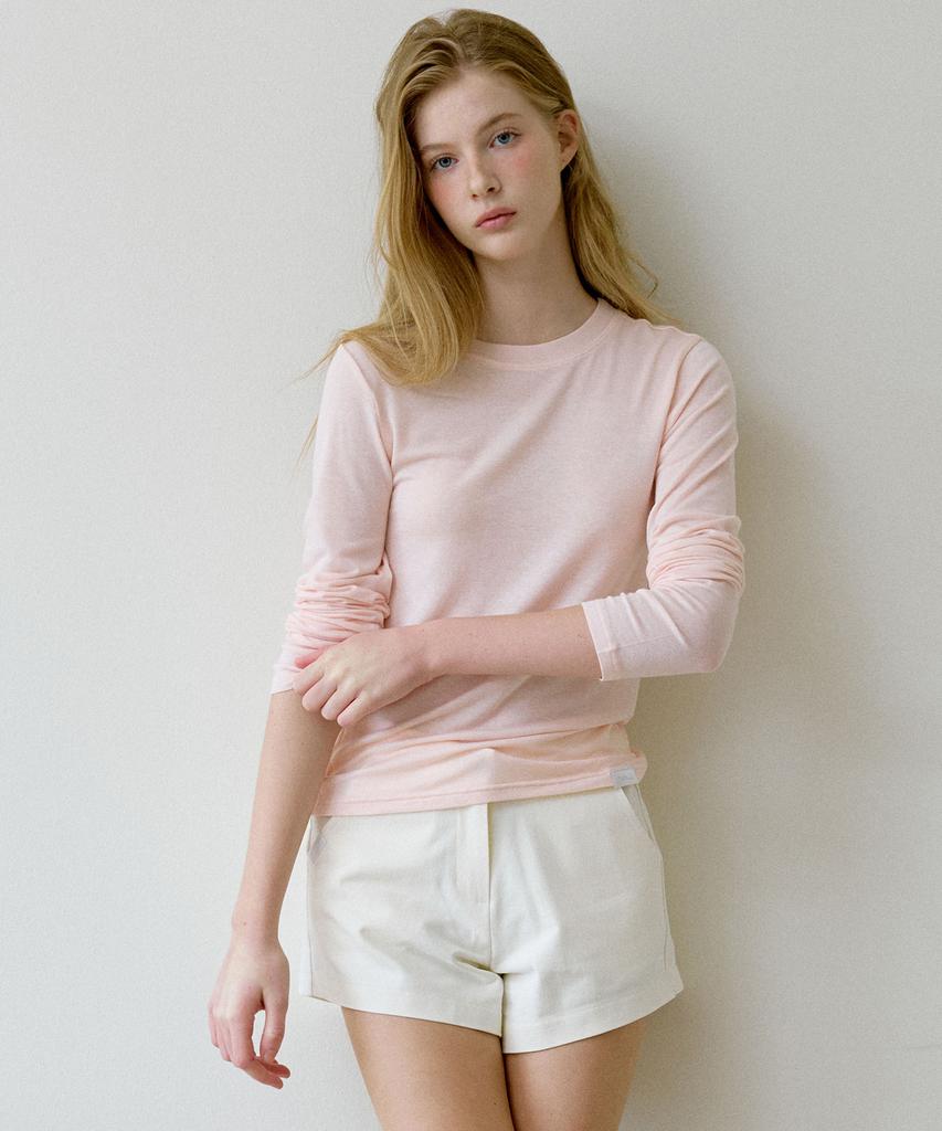 LETTER FROM MOON Letters Routine Long Sleeve T-Shirt (Pink)