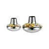 Dekorative Vasen Keramik-Blumenvasen Indoor-Blumenhalter Reflektierende Silberoberflächen Goldakzent für Tischdekoration, Sideboard-Styling und Zuhause
