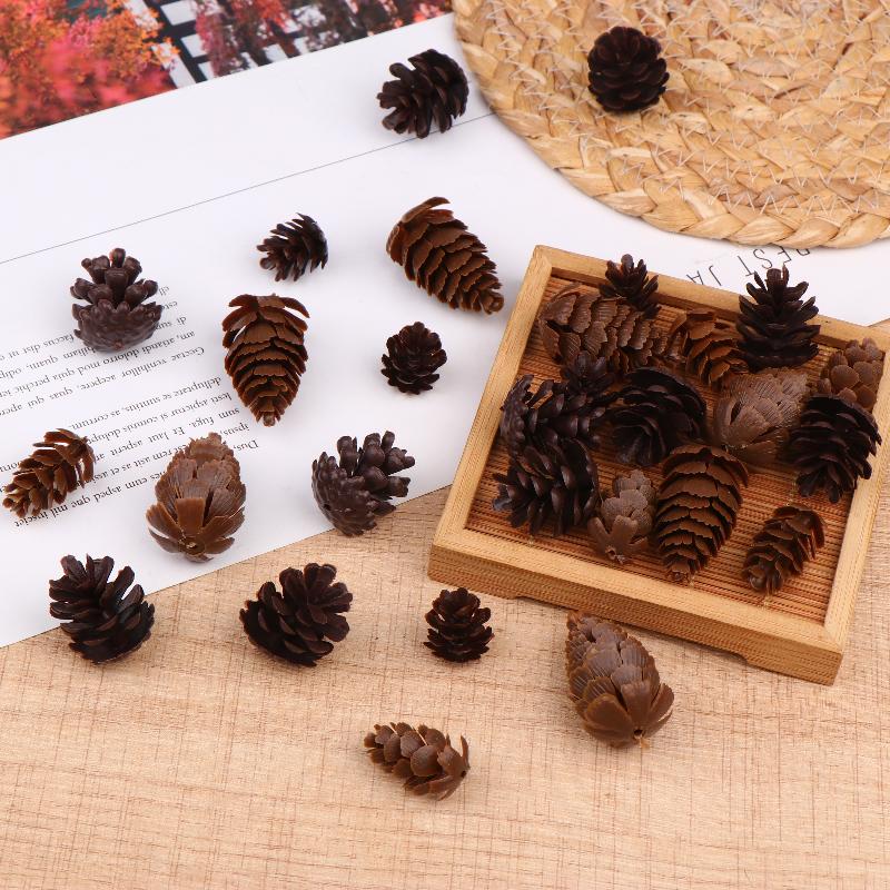 100 Pcs Artificial Plants Fake Pine Cone Christmas For Festival Wedding Party Home Gift Navidad