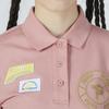 Puma Solid Color Badge Breathable Polo Collar Short Sleeve Dress Women Dresses Pink 537042-24