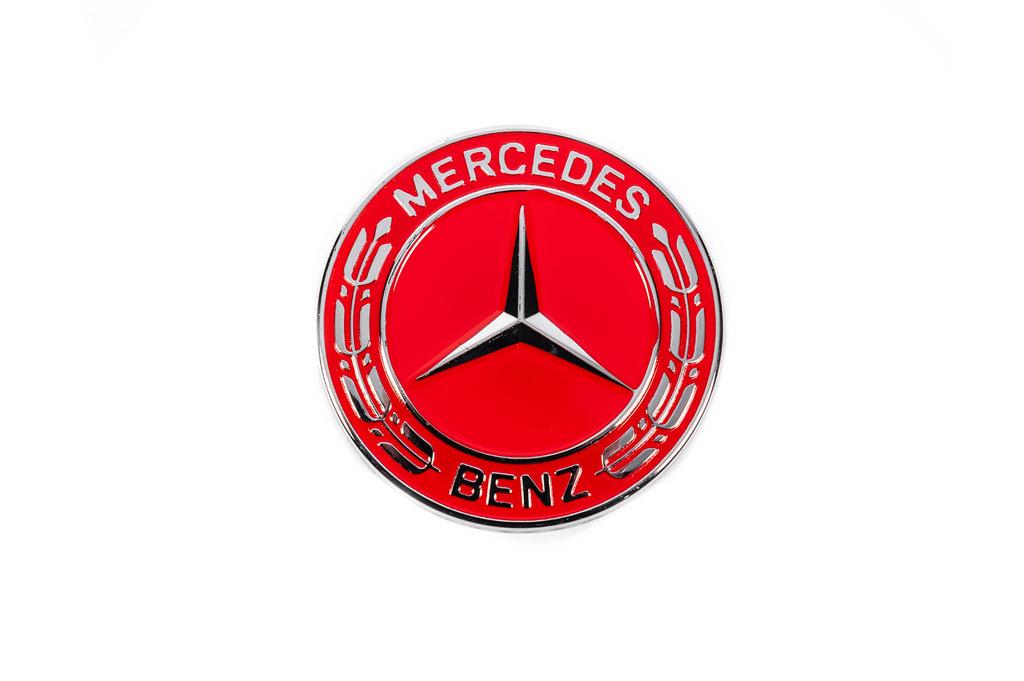 

Заглушка вместо эмблемы на капот Mercedes (красная, 57мм)