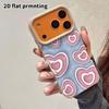 Phone Case: 2D flat lambskin suitable for iPhone 18 17 16 15 14 13 Pro protective case, puffed heart, Christmas and Halloween gifts