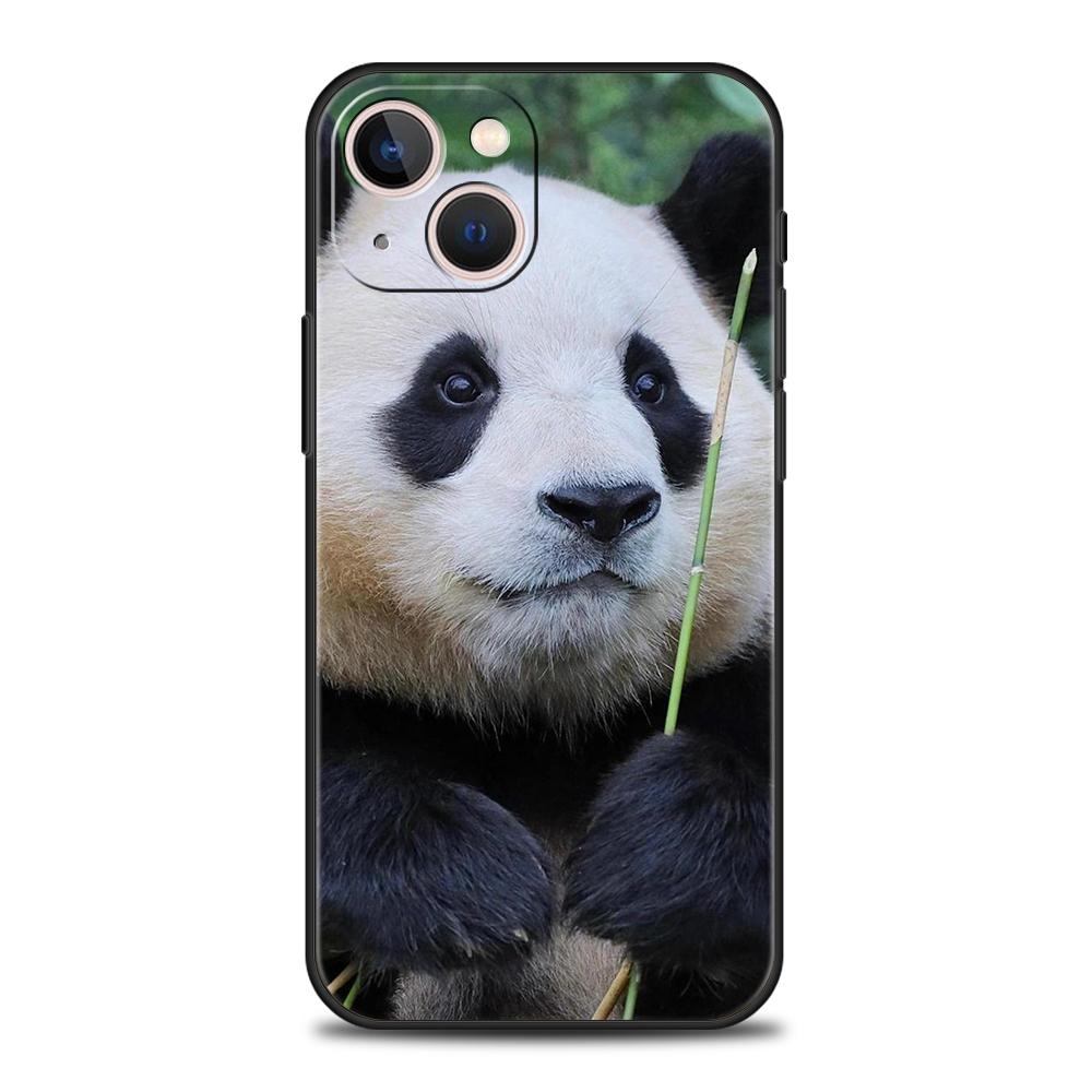 Luxury TPU Soft Phone Case For iPhone 17 Air 16E 16 11 15 14 Pro MAX 12 13 7 8 Plus X XR XS SE 2022 Cover panda