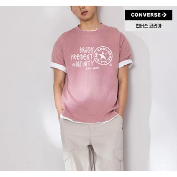 Converse Unisex Vurbige Logo Washing T shirT Loose fiT Lail