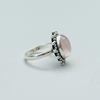 Handmade Rose Quartz Statement Ring, 925 Sterling Silver Ring, Minimalist Boho Gemstone Ring for Women