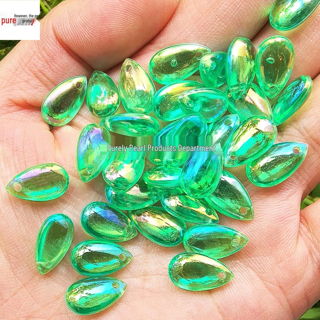 8x14mm Glossy Teardrop Beads for Handmade DIY Weaving, Hairpin Headdresses, and Tassel Pendants