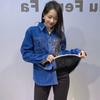 Hot-pressed Diamond Washed Denim Shirt Jacket for Women Thickened with Fleece Winter Casual Loose Shirt