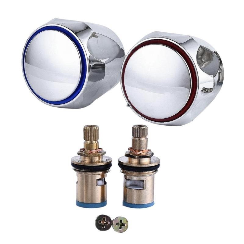 Modern Bathroom Faucet Replacement Set with Hot & Cold Tapping Head Bath Faucet Conversion Set Comfortable Grip