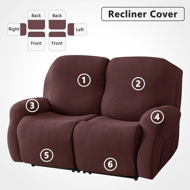 Water Repellent Recliner Sofa Cover Stretch Jacquard Slipcover Washable Relax Armchair Cover