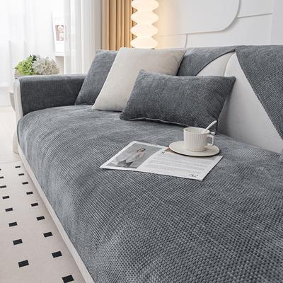 Dört Mevsim Evrensel Şönil Düz Renk Kanepe Yastık Granüler Desen Yastık Kanepe Yastık Modern Minimalist kaymaz Kapak