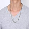 Pure Stainless Steel Rice Chain 50.8 Cm European Trending Style Necklace for Men Boy Gift for Husband Fathers Day Wedding Birthday Gift