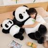 Cute Giant Panda Throw Pillow Plush Toy Doll Zoo Black And White Panda Doll Children Soothing Doll