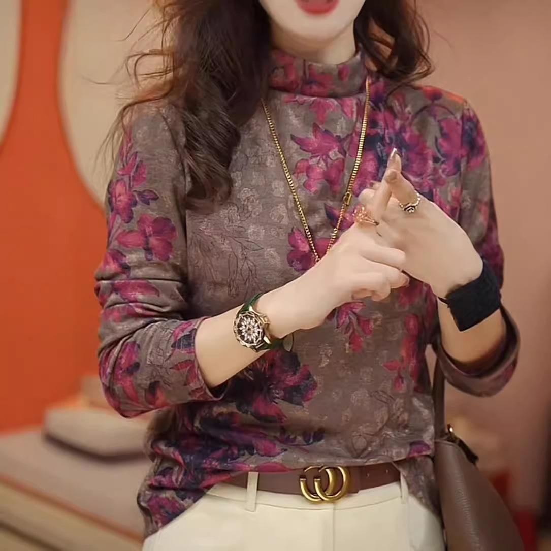 

Осенняя новая бархатная утолщенная нижняя рубашка, тонкая и обтягивающая универсальная повседневная свободная внутренняя футболка с длинными рукавами L