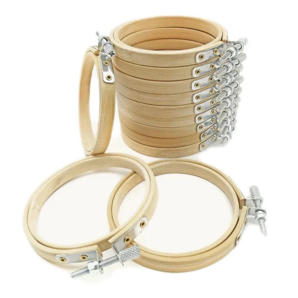 1-9pcs 8-36cm Wooden Embroidery Hoops Frame Set, Cross Stitch Rings for Sewing Craft, Home Decor & Party Decoration