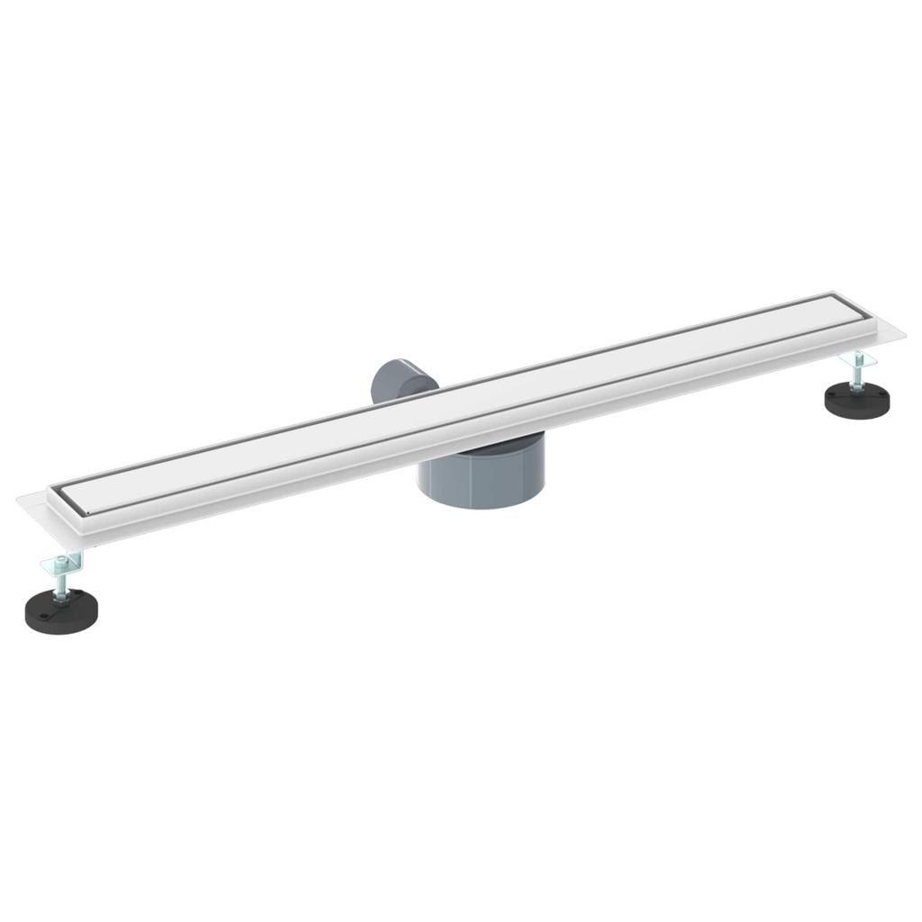 2 in 1 Shower Drain with 360 degrees Siphon Silver 80 cm Stainless Steel 304