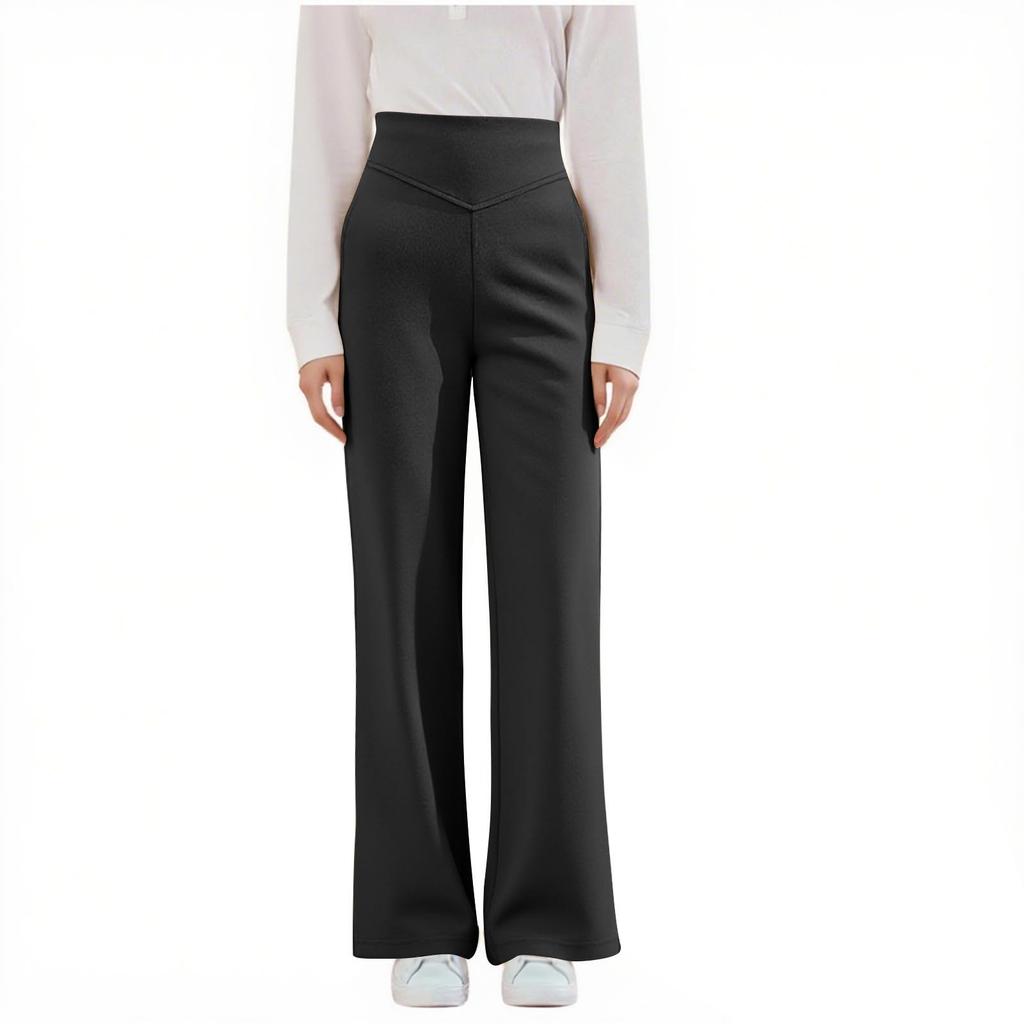 Children's Bell-Bottom Pants With Elastic Waistband And Pockets In Color