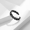 Handmade Jewelry with Stars Diamonds Titanium Steel Open Ring Circumference Pentagonal Star