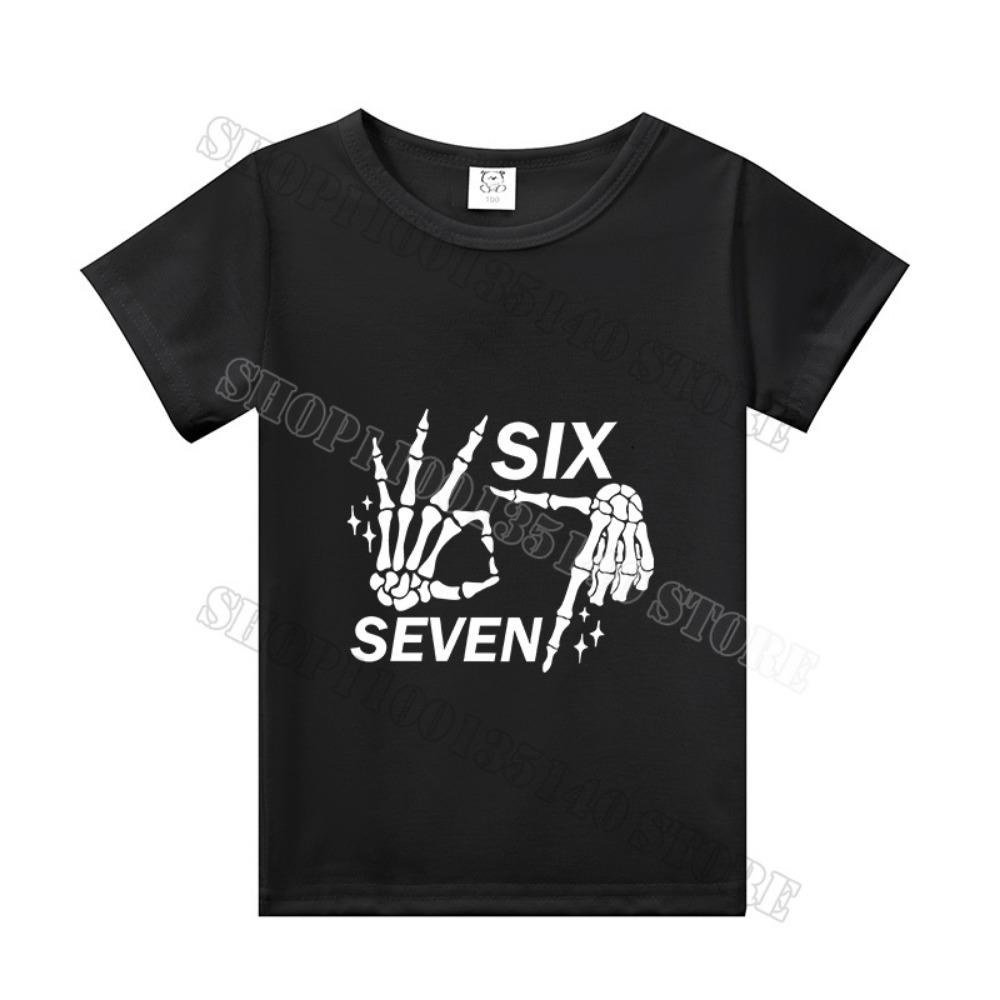 Steal A Brainrot Short Sleeve Children T-shirt 67 Six Seven Cotton Tops Tshirt Boys Girls Clothing Fashion Funny Kid Tee Shirts