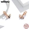 WOSTU Niedlicher kleiner Biene-Charm aus echtem 925er-Sterlingsilber für Original-Armband, Marken-Silberschmuck