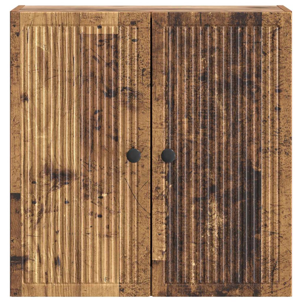 Wall Mounted Cabinet Reclaimed Wood Look 59 X 31 X 60 Cm Engineered Wood