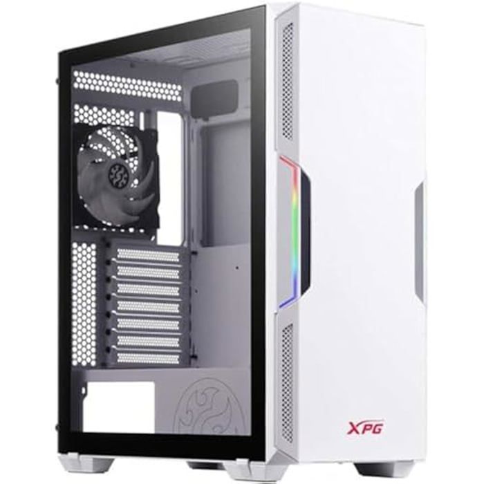 PC Mid-Tower Case - XPG - STARKER - ATX/Micro ATX - Tempered Glass - USB 3.0 - White