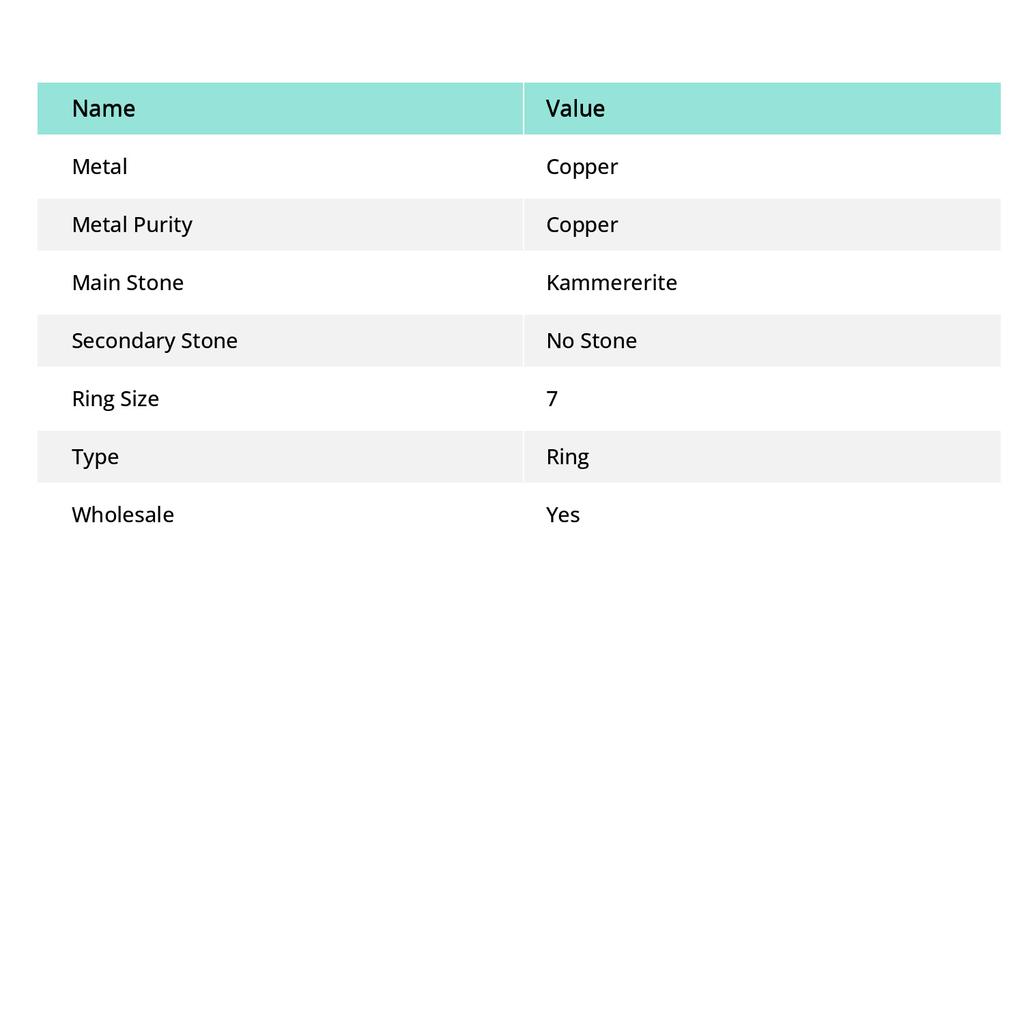 Natural Kammererite Gemstone Handmade Copper Jewelry Ring Size 7 Y4c46