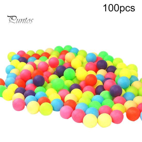 100 palline colorate da ping pong intrattenimento ping pong colori misti per il gioco