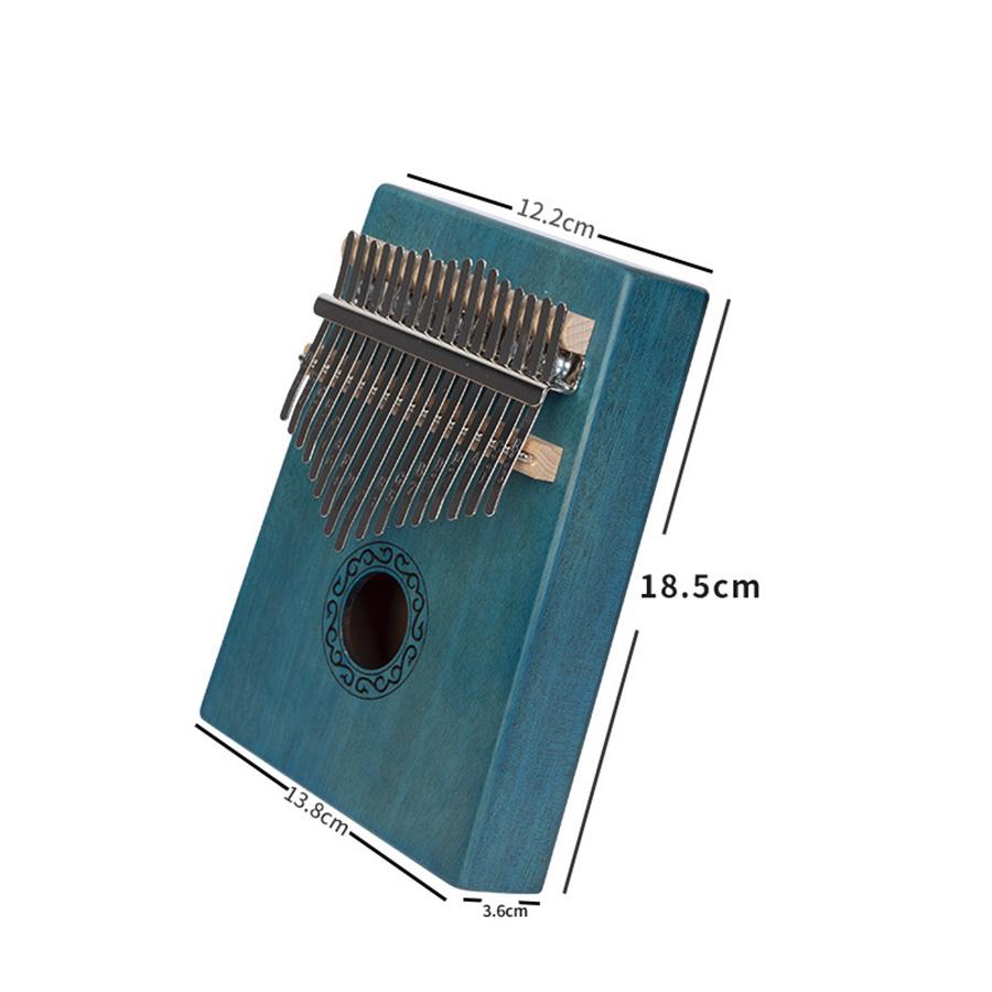 1 Stück Finger 17 Tasten Kalimba Daumenklavier Instrument Mahagoniholz mit Stimmhammer