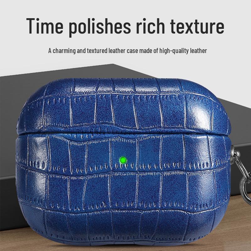 Apple AirPods Pro Crocodile Skin Bluetooth Case: 2nd, 3rd, 4th Gen Compatible