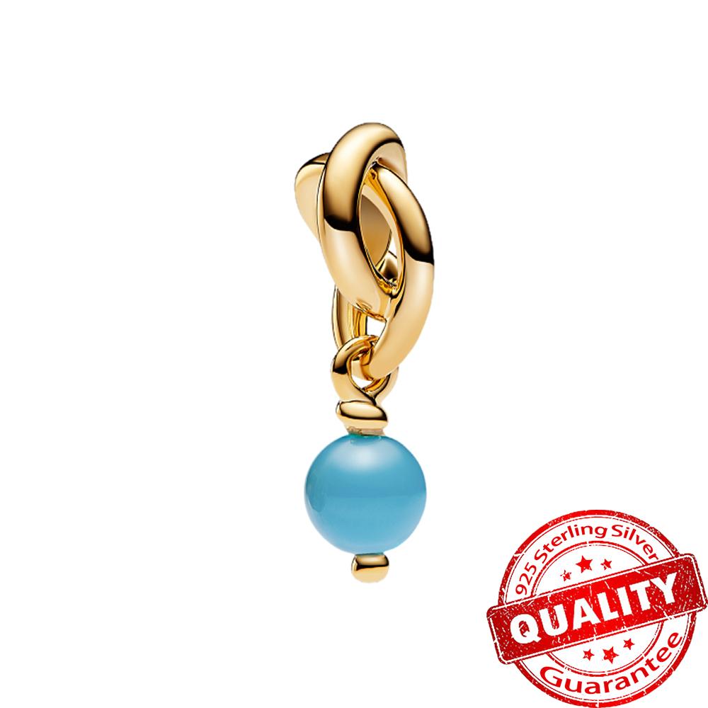 

925 пробы стерлингового серебра цветной камень вечности круглый подвесной шарм подходит оригинальный браслет для девочек на день рождения ювелирные изделия подарок