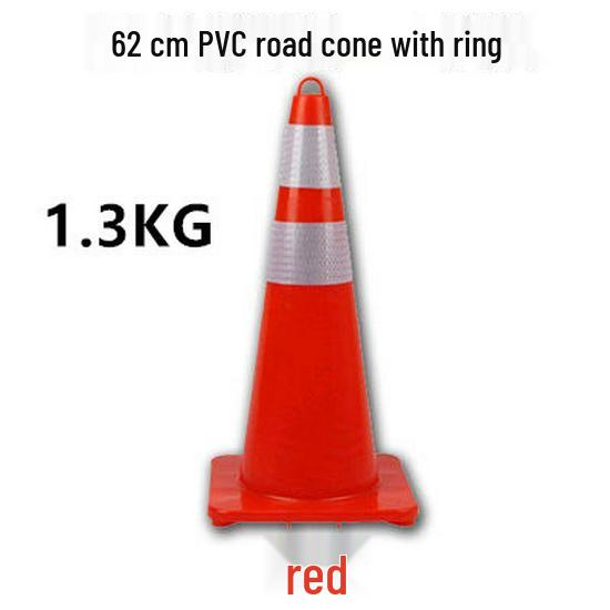 70cm Reflective PVC Road Safety Cone with Rubber Base