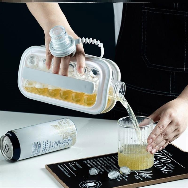 Νέα Αναδιπλούμενη Παγομηχανή Μπουκάλι Νερού Καλούπι Παγοποίησης Μαλακή Σιλικόνη Τροφίμων Παγομηχανή 2 σε 1 Βραστήρας Παγοθήκη Παγάκια Οικιακής Χρήσης