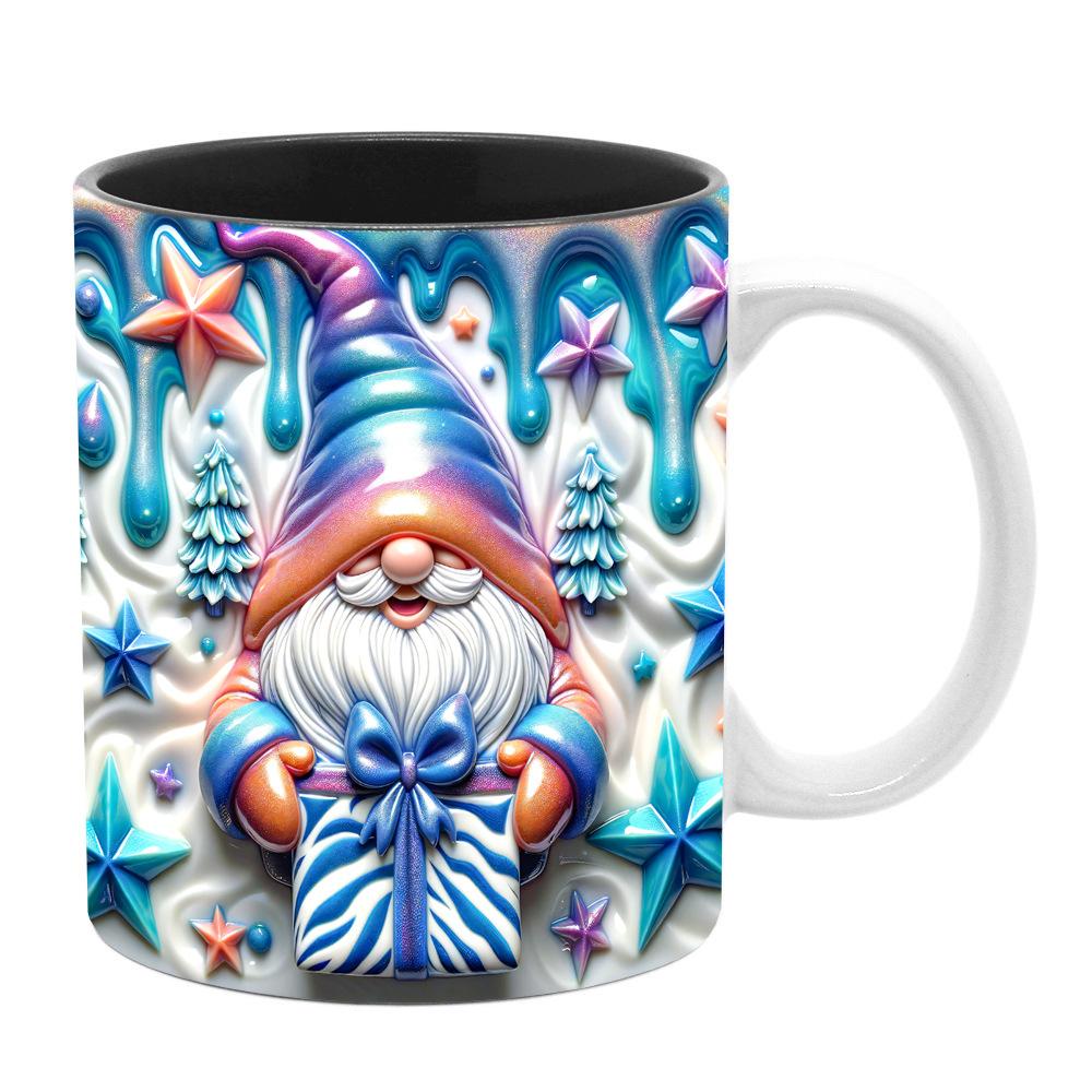 3D Snowman Santa Christmas Ceramic Coffee Mark Cup Tree Snowman Gnome