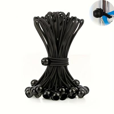 Bungee Ball Cord Ends Elastic Rope Ties for Tarps Canvas Tarpaulin Flagpole Fixed Boat Pole Camping Tent Accessories Heavy Duty