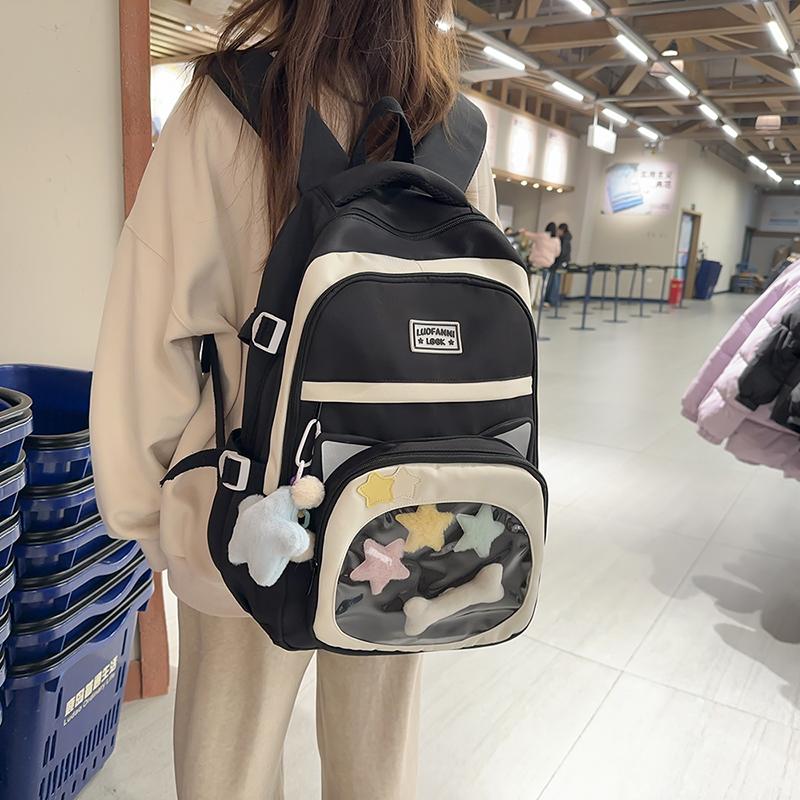 Mochila Escolar de Dibujos Animados para Mujer de Gran Capacidad para Estudiante de Secundaria