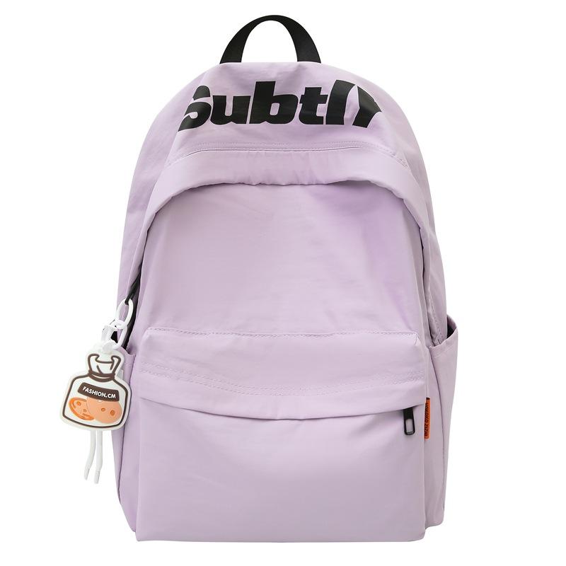 

Мужской рюкзак с буквенным принтом, женский рюкзак большой вместимости, легкий рюкзак для путешествий, школьный рюкзак для девочек фиолетовый