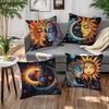 Mythical Art Of Sun And Moon Single-Sided Printing Short Plush Suitable For Living Rooms Bedrooms Sofas (Excluding Pillow Cores)