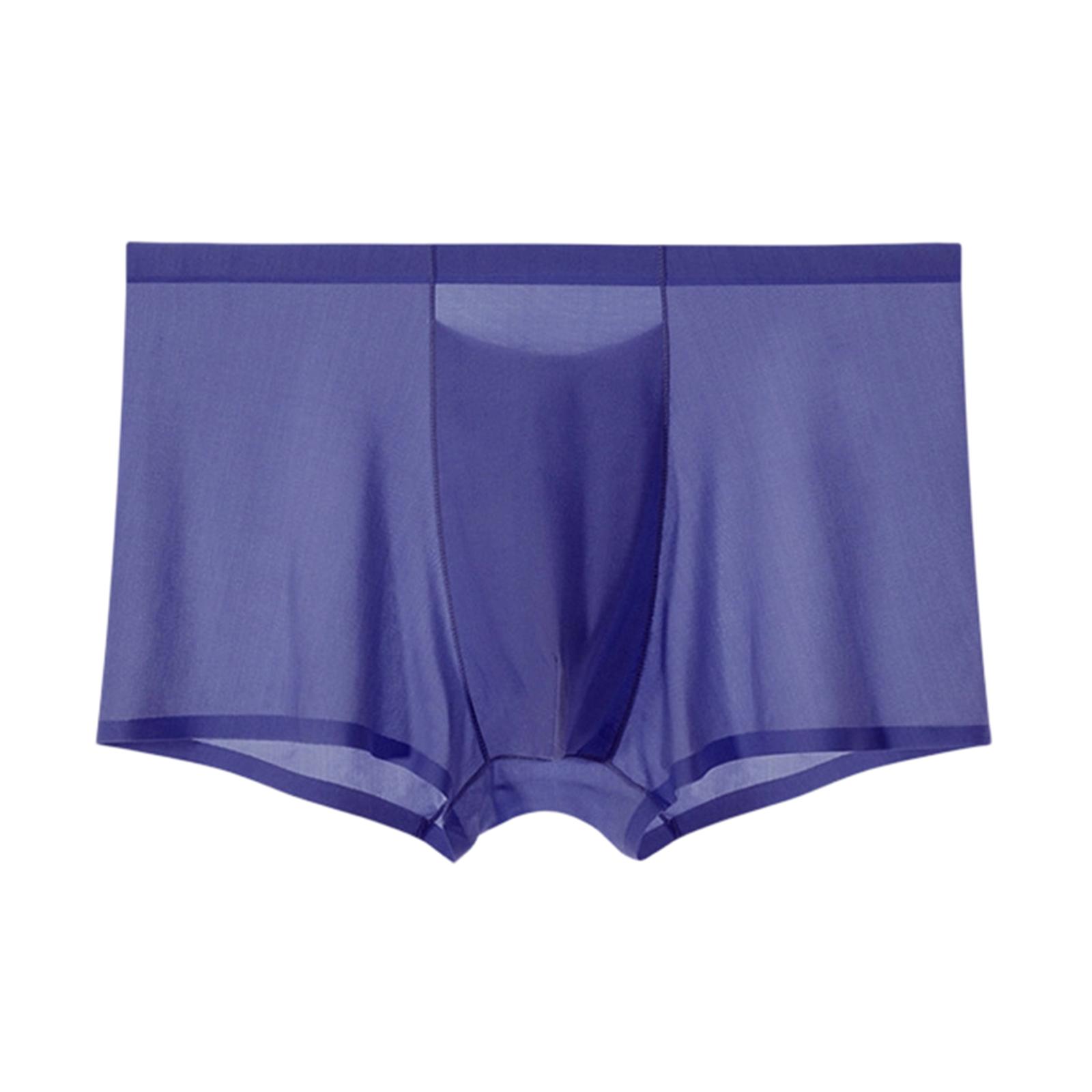 

Men s Lightweight And Breathable Boxer Shorts, Comfortable And Bare Four Cornered Shorts XL Темно-синій