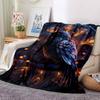 1pc Raven Feather Ornament Blanket Lightweight Flannel Blanket Throw Blanket For Sofa, Bed, Travel, Camping, Livingroom, Couch, Chair, And Bed yy25090