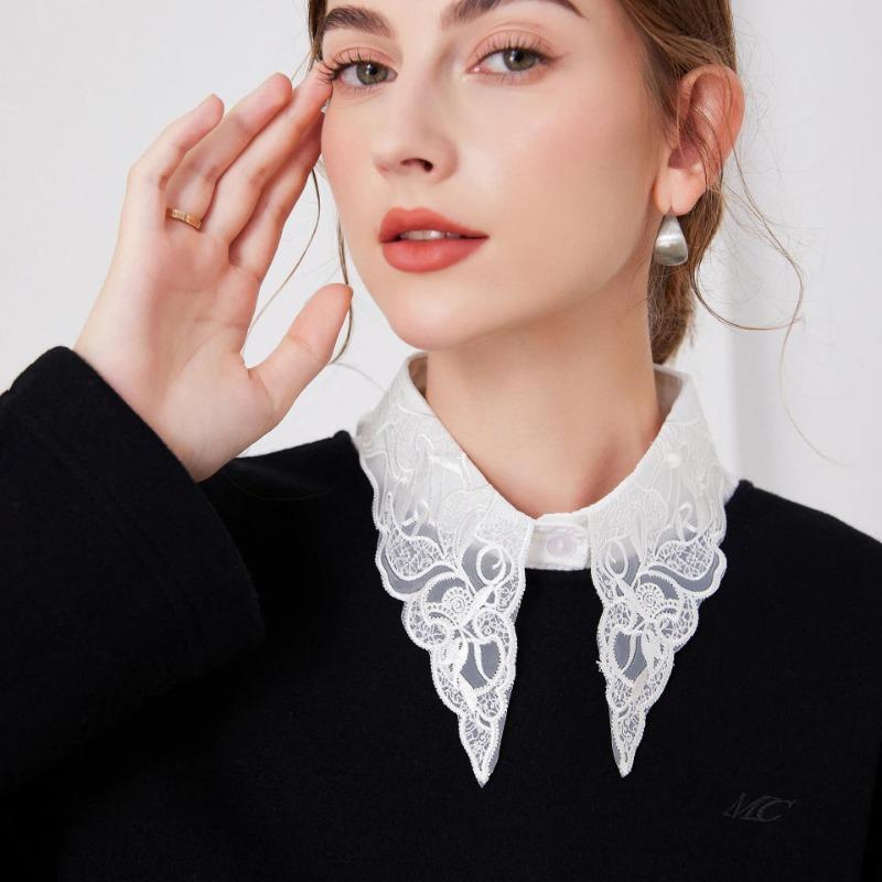 

Осенний отложной фальшивый воротник для женщин, съемный отложной воротник для рубашки, съемная половина рубашки для девочек, ложный воротник блузки