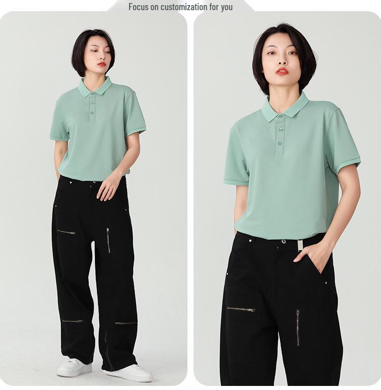 Unisex High-End Solid Color Sports Polo Shirt for Summer Activities