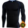 Men's Sports Running T Shirt+ Pants Fleece Thermal Quick Drying Clothes Winter Warm Long Sleeve Tops & Trousers for Running Fitness Training