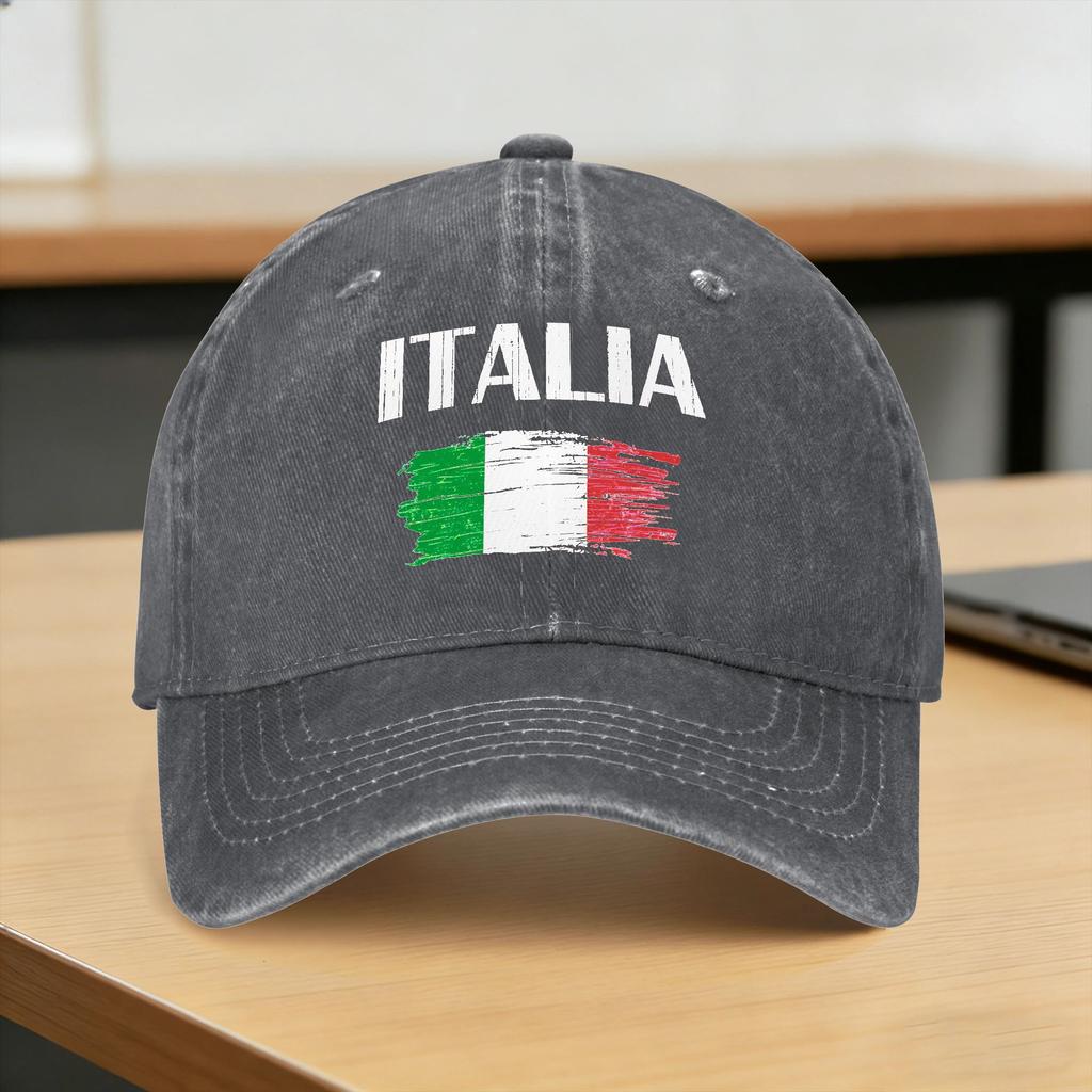 Baseball Cap Italia Italian Flag Vintage Spring Stylish Hip Hop Hats Couple WoUnisex Print Outdoor Gym Wholesale Baseball Caps