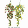 Ornament Simulationspflanze Ranke Rot Orange Frucht Hängende Girlande Hohe Qualität Pflanzenwand Geschenk