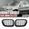 For BMW X5 E53 1999 2000 2001 2002 2003 Car Bumper Grille Front Kidney Grill Black Replacement Auto Part Exterior Accessories