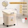Contenedor de almacenamiento de arroz transparente con tapa abatible