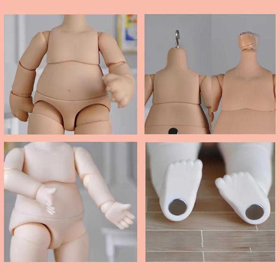 YmY big pear Doll body small 1/6 size S-hook for BJD ob joint Doll Movable body Big Head doll accessories