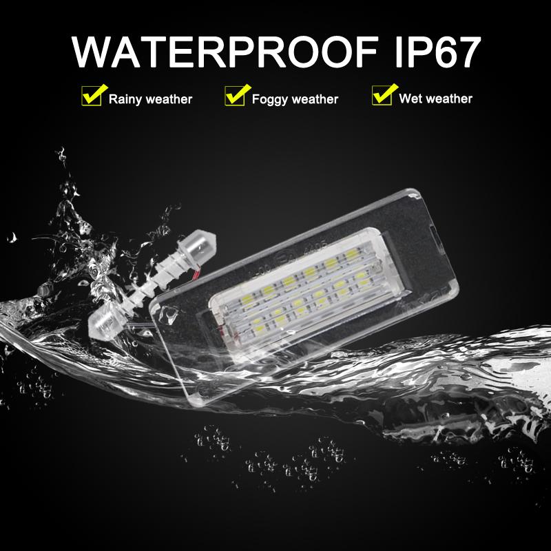 12V LED Number Plate Lamp For Mini Cooper R56 07-13 R57 2009-up R58 2011-up R59 2011-up White License Plate Light Assembly License Plate Lights 2