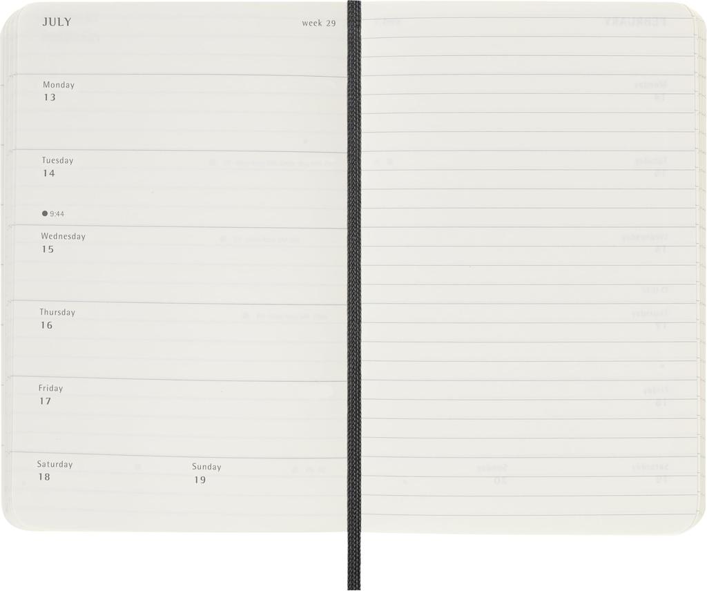 Moleskine 2026 January Weekly Pocket Size X Soft Sapphire DSB2012WN2Y26 Planner, Start, 12-Month Diary, (9cm 14cm), Cover, Blue,